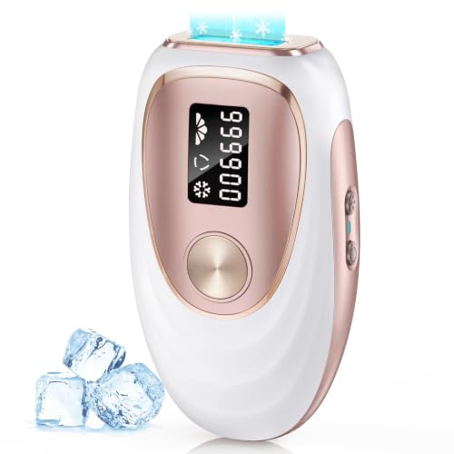 Oreeth IPL Laser Hair Removal Device for Women & Men - Home 45°F Ice-Cooling Contact for Painless &...