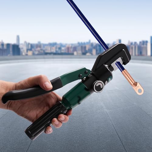 JDBDU Crimpadora hidráulica con 8 matrices de 4 – 70 mm², alicates hidráulicos manuales, alicates de compresión hidráulica para tubos de aluminio, tubos de plástico, tubos PEX