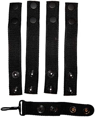 4 Pack Belt Keepers + 1 Keeper With Metal Key Clip For 2-2.25" Duty Belt (1 Pack)