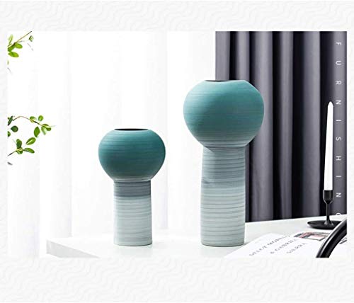 Vase céramique au design neutre objet d'art rétro pour fleurs - 7