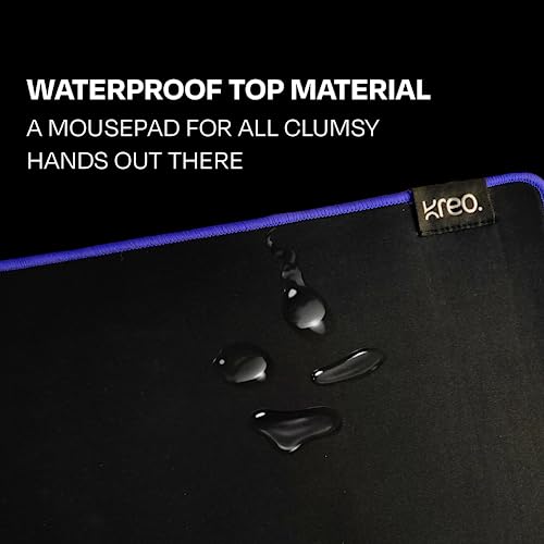 Image of Kreo Gaming Mouse with Programmable Buttons & RGB Lighting | Top Pixart Sensor | Adjustable DPI with 1.5m Long Braided Cable and Optical Sensor | Lightweight & Durable | (Falcon + Mousepad L)