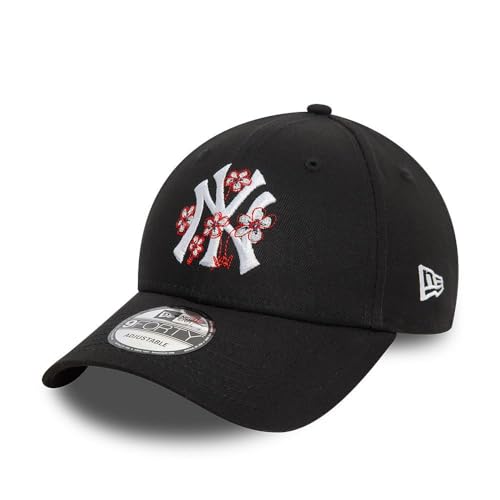 New Era MLB Basecap New York Yankees Blume Teamlogo Baseball 9Forty Cap verstellbar schwarz - One-Size