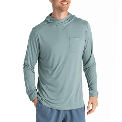 Free Fly Men's Lightweight Hoodie - UPF 20+ Sun Protection Moisture Wicking, Breathable Bamboo Viscose Outdoor Shirt for Men