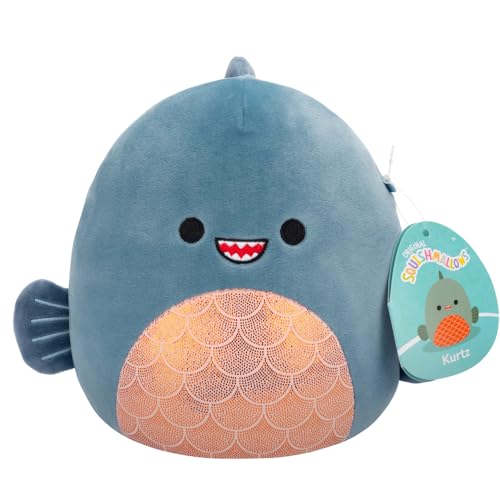 Squishmallows Original 7.5 pulgadas - Kurtz la piraña verde azulado