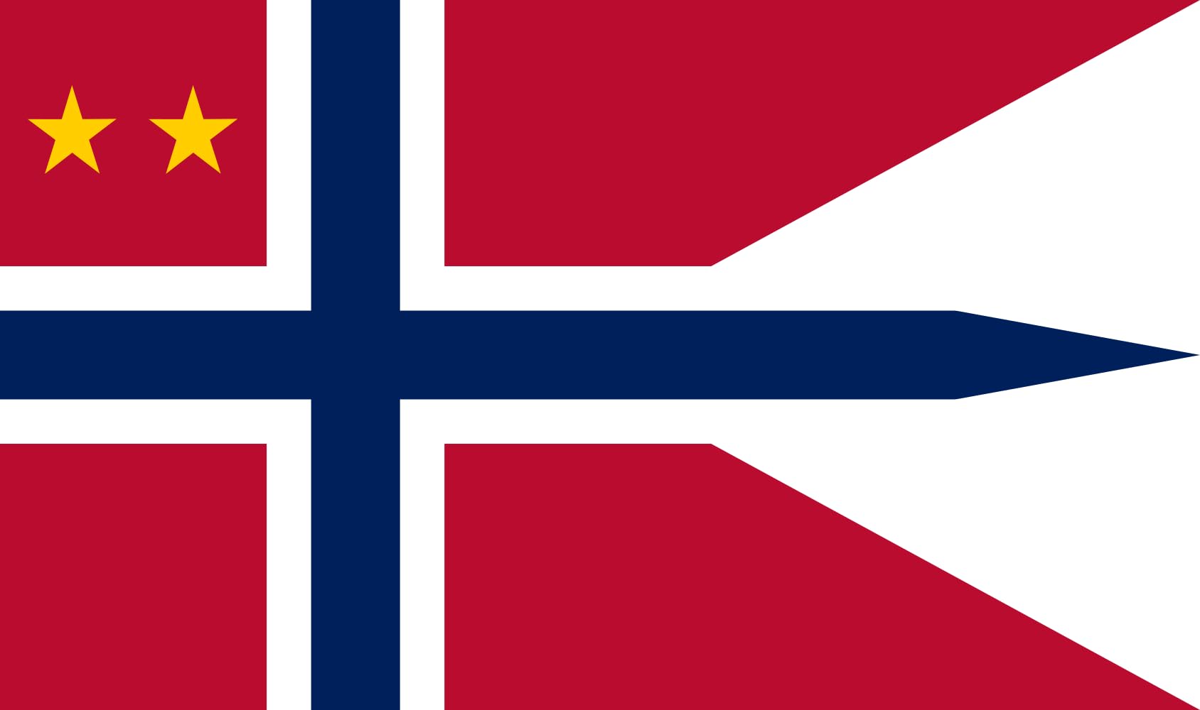 Drapeau Norwegian Major General rank pavillon horizontal résistant aux intempéries