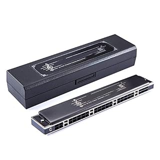 KIRANDIE 24 Trous Harmonica Professional Performance Organe Bouche à Bois Touche Musicale de C/D/E/F/G/A/B (Color : Deep… - Les Beatles, Paul McCartney, John Lennon, RIngo Starr, George Harrison KIRANDIE 24 Trous Harmonica Professional Performance Organe Bouche à Bois Touche Musicale de C/D/E/F/G/A/B (Color : Deep… – Image 5