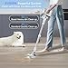 Cordless Vacuum Cleaner, 500W 45Kpa Powerful Stick Vacuums with 45 Mins Runtime, LED Touch Display, Lightweight, Ideal for Pet Hair and All Floor Types, 1.5L Dust Cup, 6-in-1 Versatility (White)