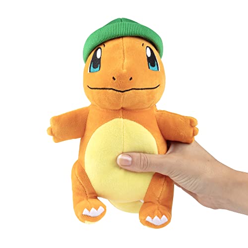 Pokémon 8" Charmander Plush Stuffed Animal Toy - With Winter Hat Accessory - Officially Licensed - Gift For Kids #TOP4