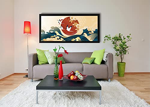 Toile Vecteur Oriental Città Design 200 cm en décoration au-dessus du canapé de salon