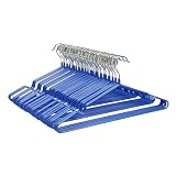 Weida | Paquete de 50 Perchas metálicas Antideslizantes | Recubrimiento de Goma...