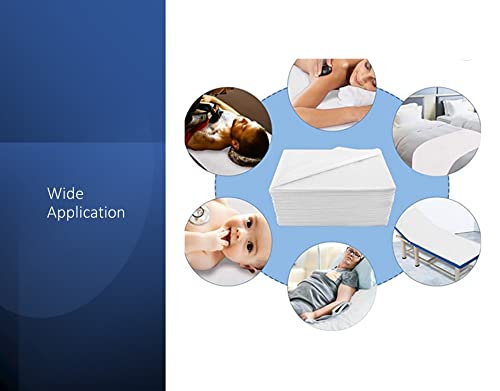 Image of Gypsy 40 Pcs Non-Woven Disposable Bedsheet 32x 72 Inch-Blue | Massage Table Sheet Protector | Elderly Care, Patients, Clinics, Hospitals | Thick Breathable, Waterproof, Oilproof Bed Cover