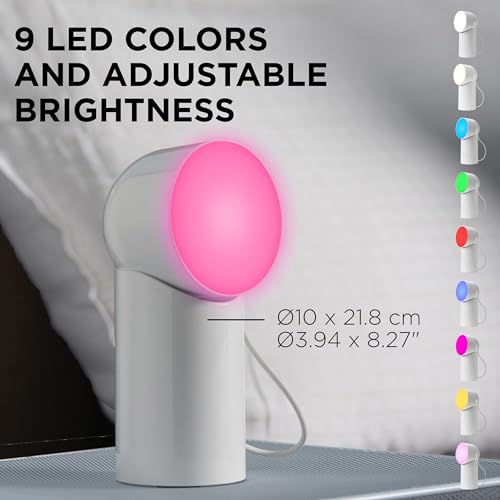 Lexon ORBE Table Lamp with Detachable Magnetic Head - Cordless & Rechargeable LED Lamp for Bedroom Office & Outdoor - Gold - Image 3