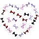 Netspower Hunde Haarschmuck Schleife Kopfschmuck, 50Pcs Haarnadel Haustiere Hundehaare Bögen Zubehör Pet Schmetterling Haarspange mit Gummibändern