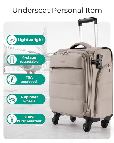 BAGSMART Underseat Carry On with Wet/Dry Pockets