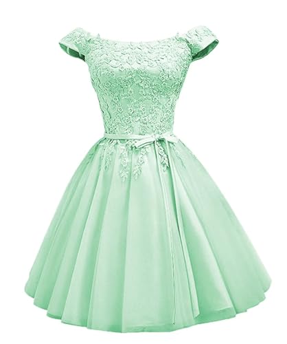 Image of Asulla Short Prom Dresses Homecoming Cocktail Dresses Lace Appliques Bridesmaid Dresses for Wedding