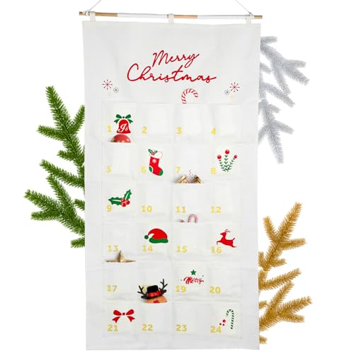 2025 Adventskalender zum Befüllen Stoff, Adventskalender Zum Aufhängen...