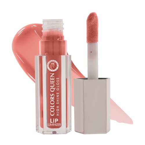 Image of Colors Queen Lip Luminizer Gloss | Non-Sticky & High Shine Glossy Finish | Gives Fuller Lip Effect & Extra Hydration | Long Lasting Lip Gloss for Women Enriched with Shea Butter (Joy Ful, 9ml)