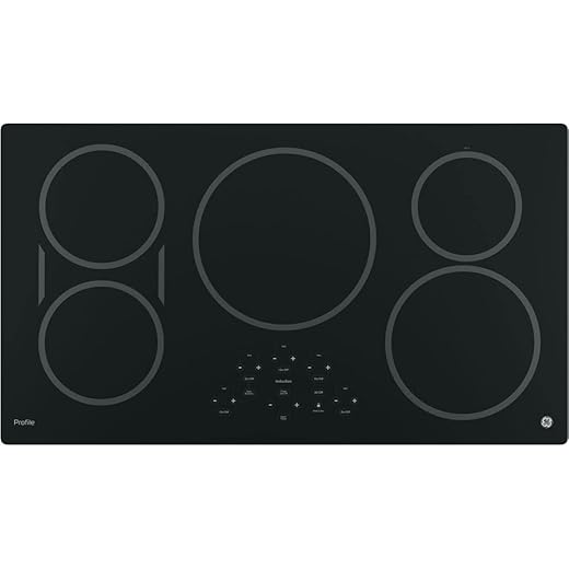 GE 36-Inch Cooktop with 5 Induction | Pan Size Sensors, SyncBurners, Red LED Display, Kitchen Timer, 3,700-Watt Element | ADA Compliant Fits Guarantee | PHP9036DJBB model