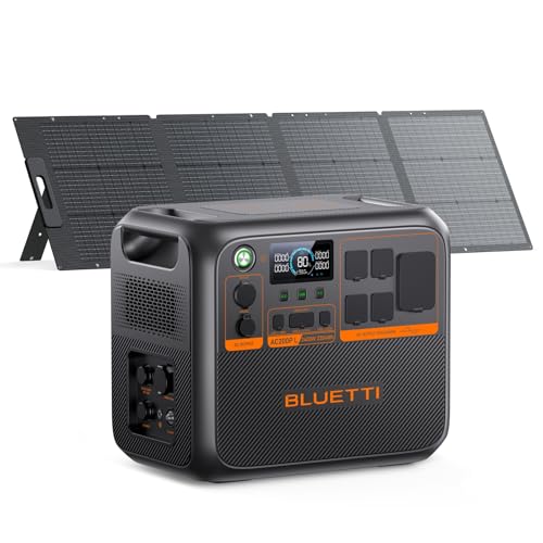 Image of BLUETTI AC200PL Solar Generator with 200W Solar Panel (Ship Separately), 2304Wh LFP Battery Backup, Expandable to 8448Wh, 4 2400W AC Outlets (3600W Power Lifting), TT30 Output for RV, Camping, Outage