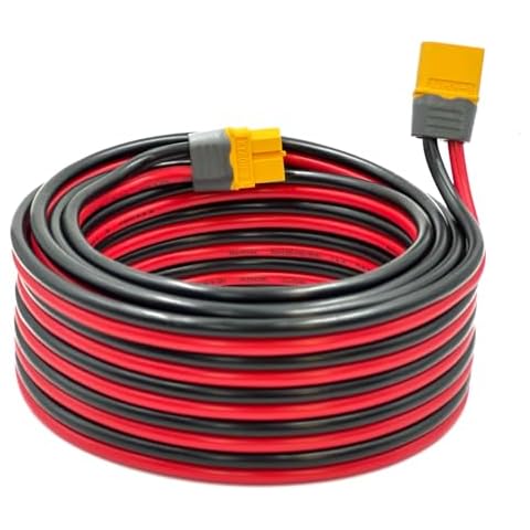 ZkeeShop XT60 Extension Cable 12AWG XT60 Female to Male Connector Adapter Compatible for Power Station Solar Panel RC Battery (20FT) Cover