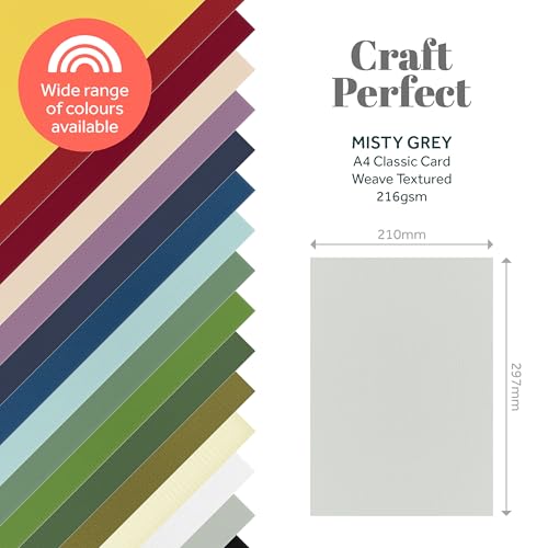 Carte texturée Craft Perfect Weave papier gris scrapbooking