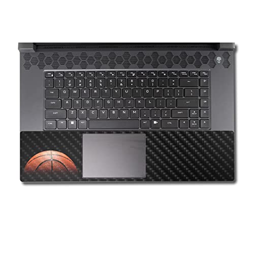 Image of MightySkins Carbon Fiber Skin Compatible with Alienware M17 R5 (2022) Full Wrap Kit - Basketball World | Protective, Durable Textured Carbon Fiber Finish | Easy to Apply | Made in The USA