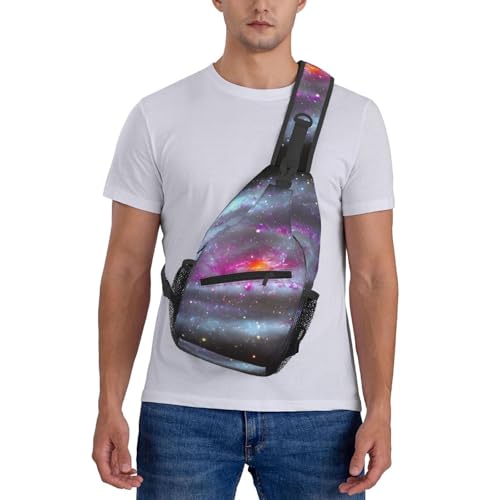 Morrales de senderismo color negro con estampado galaxia miniatura 7