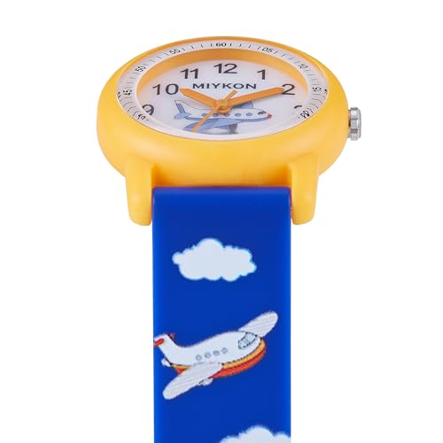 Image of Miykon Kids Watches for Boys and Girls - Educational Time-Telling Gift for Kids Aged 3-15, Toddlers, Preschoolers, and School-Aged Children - Easy to Read Analog Watch, Soft Resin Band, Japanese Quartz, 100M Water Resistant