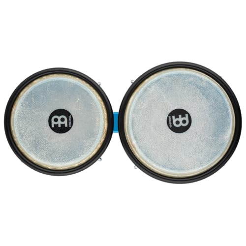 Image of Bongo Drum Set with Durable Synthetic All-weather Shells, Journey Series - NOT MADE IN CHINA - Natural Buffalo Skin Heads, 2-YEAR WARRANTY