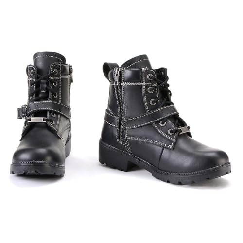 Image of Milwaukee Leather Women's Premium Leather Motorcycle Harness Boots Collection MBL - 9.5