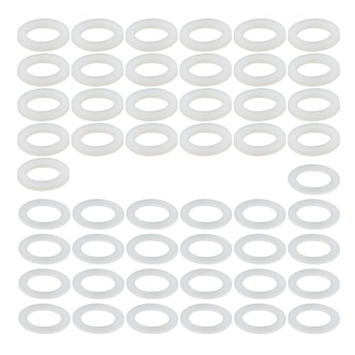 50 Pcs Rondelles Pour Gonds de Porte Cache Paumelles Entretoise Plastique 10,2 mm X 15 mm, Bagues Paumelles Entretoises en Nylon Blanc, Rondelles Plastiques...