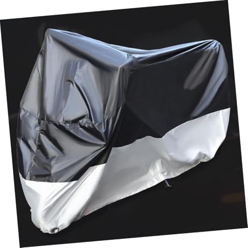Funda negra para motocicleta ideal para exterior de Oxford resistente al sol con bolsa 7