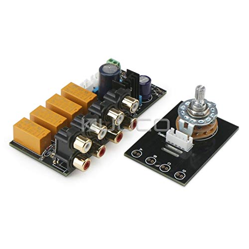 Davitu Electrical Equipments Supplies - 5 PCS/LTO AC 12 ~ 15V Controll Module 4 Channel Audio Switching Board/Audio Input signal Selector Relay Board + RCA