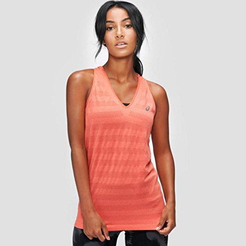 Asics Seamless -Tank Top, Unisex adulto, Naranja, Large