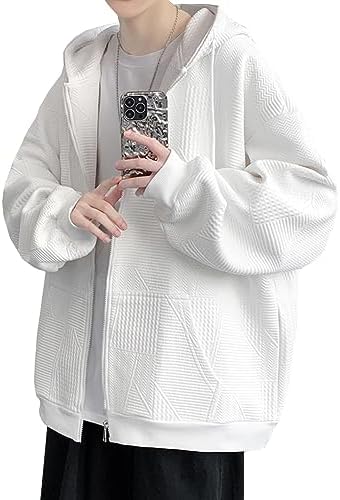 Anzn Men's Hoodie, Sweatshirt, Sweatshirt, Large Size, Stylish, Jacket, Sports, Hooded, Cool, Popular, Fashionable, Simple, Pullover, Casual, Soft Texture, Comfortable, Cardigan, Coat, Spring Clothes