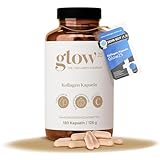 Glow25® Kollagen Kapseln hochdosiert [180 Kapseln] mit Hyaluronsäure und Vitamin C | Premium Collagen Complex | Ohne Zusatzstoffe | Laborgeprüft | Made in Germany