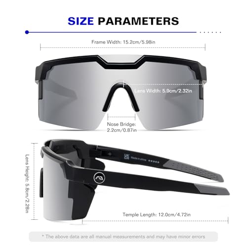 Image of kimorn Z87 Polarized Sport Sunglasses for Men | Wrap around Sport Frame, Polarized Lenses, Driving Fishing Cycling