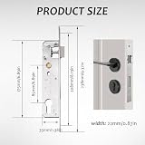 BigKing 1 x zamek do drzwi, zamek cylindryczny, średnica zamka szczelinowego 25 mm, odstęp 85 mm, zamek ze stali nierdzewnej, lewo/prawo, do drzwi o szerokości do 120 cm