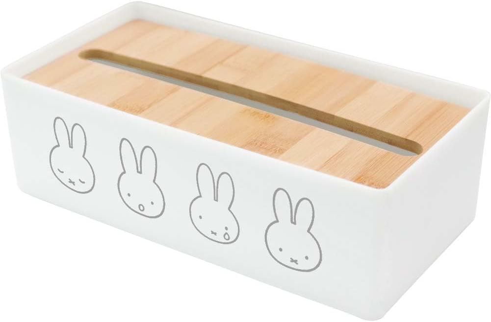 Okato Miffy Kitchen Paper Case, Box Tissue Included, Non-slip Back, Width 10.0 x Depth 5.1 x Height 3.1 inches (25.5 x 13 x 8 cm)