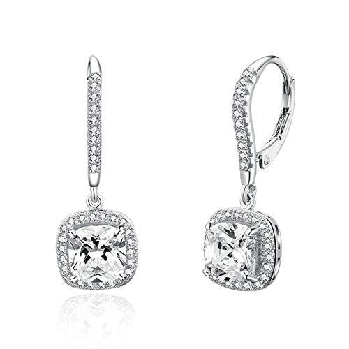 Boucles d'oreilles carrées en Zircon cubique éclatant pour un mariage élégant