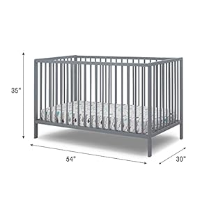 Sorelle furniture classic 3 in 1 convertible crib made of sustainable beachwood non toxic finish wooden baby bed toddler bed and childs daybed nursery furniture gray  urban country home decor