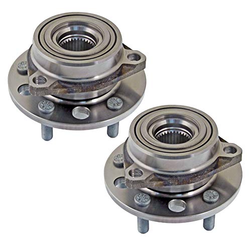Image of Detroit Axle - Front Left and Right Wheel Hub and Bearing Assembly Replacement for Cadillac Commercial Chassis, Fleetwood 5 Bolt W /o ABS - 2pc