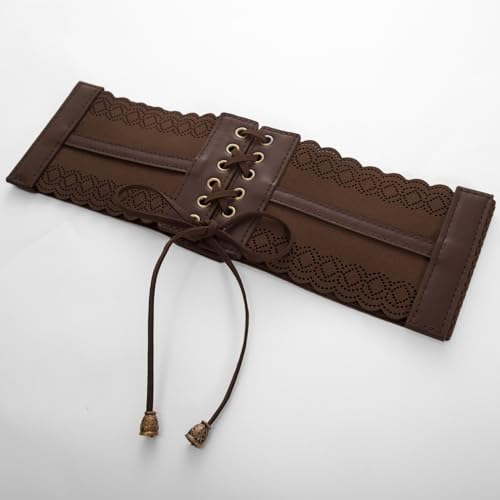 Scarlet Darkness Costume Belts for Women Wide Elastic Waist Cinch Belts Lace-up Corset Belts2