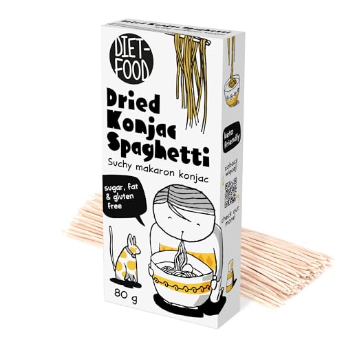 Getrocknete Shirataki Konjac Spaghetti 80 g – Kalorienarme, glutenfreie Pasta – Ideal für Diät & Low Carb Ernährung