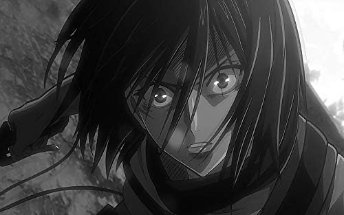 Poster World Attack On Titan Attack On Titan Black and White Matte Finish Paper Print Poster 12 x 18 inch (Multicolor)