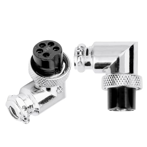 Image of MX 3 Pin XLR Microphone pin Pure Copper Nickel Plated for High Conductivity microphone (5-pin Male Connector Right-Angle, Pack of 4, Male Connector)