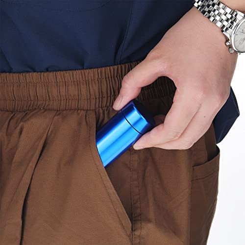 Zhehao 5 Pcs Small Airtight Container Storage Container Miniature Smell Proof Containers For Spice Air Tight Coffee Canisters For Metal Waterproof 1.7 Oz (Black, Silver, Blue, Red, Rosy Gold) #TOP5