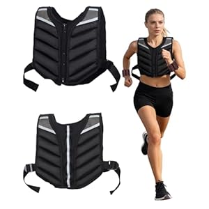 Abahub Strength Training Weight Vest with Zipper, 10lb Weighted Vest with Reflective Stripe for Workout, Strength Training, Running, Walking, Fitness, Muscle Building