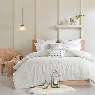 Urban Habitat Brooklyn Cotton Jacquard Duvet Cover Set Ivory Twin/Twin XL