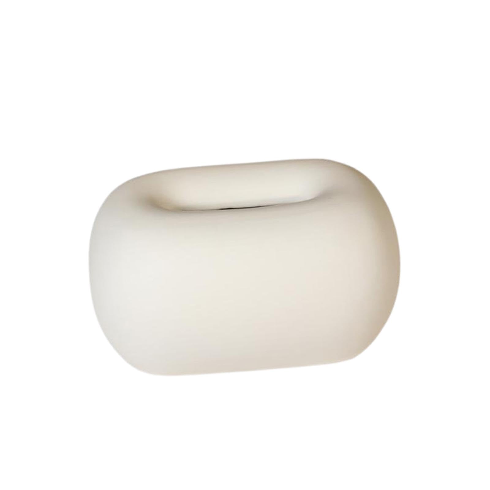 Porta Fazzoletti Scatola Fazzoletti Organizer Ceramica Copri Fazzoletti Napkin Dispenser con Apertura Ampia E Superficie Liscia Adatto a Soggiorno Cam, Bianco